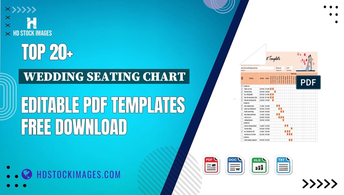 Top 20+ Wedding Seating Chart Editable PDF Templates Free Download