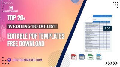 Top 20+ Wedding To Do List Editable PDF Templates Free Download