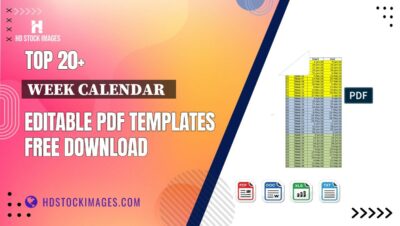 Top 20+ Week Calendar   Editable PDF Templates Free Download