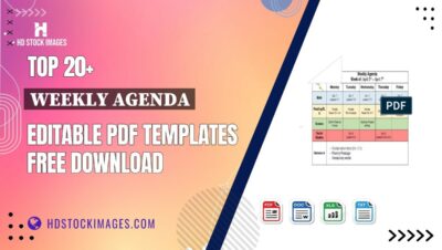 Top 20+ Weekly Agenda Editable PDF Templates Free Download