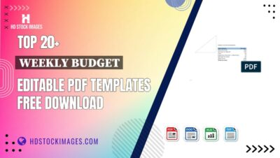 Top 20+ Weekly Budget Editable PDF Templates Free Download