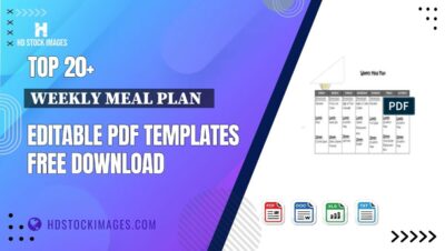 Top 20+ Weekly Meal Plan   Editable PDF Templates Free Download