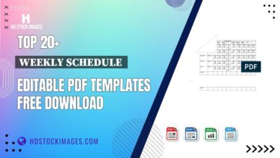 Top 20+ Weekly Schedule Editable PDF Templates Free Download