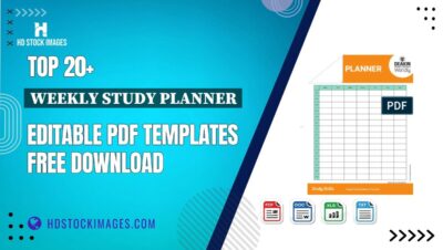 Top 20+ Weekly Study Planner Editable PDF Templates Free Download