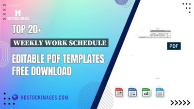 Top 20+ Weekly Work Schedule Editable PDF Templates Free Download