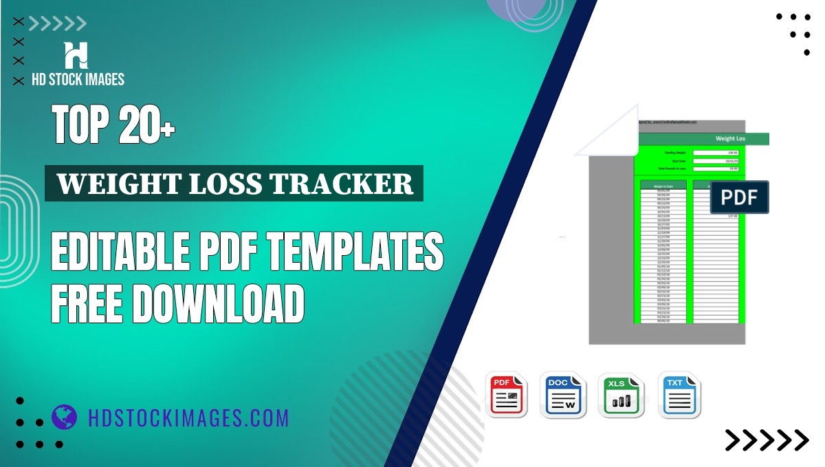 Top 20+ Weight Loss Tracker Editable PDF Templates Free Download