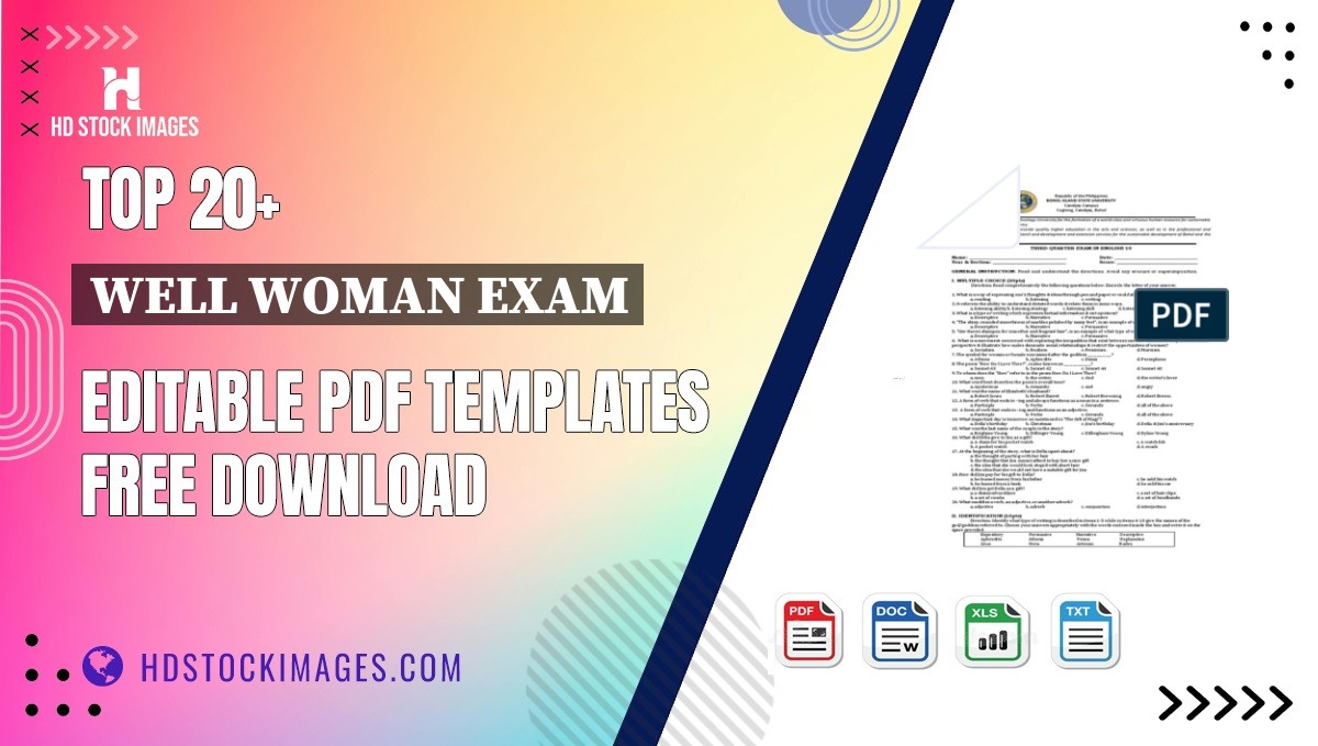 Top 20+ Well Woman Exam Editable PDF Templates Free Download