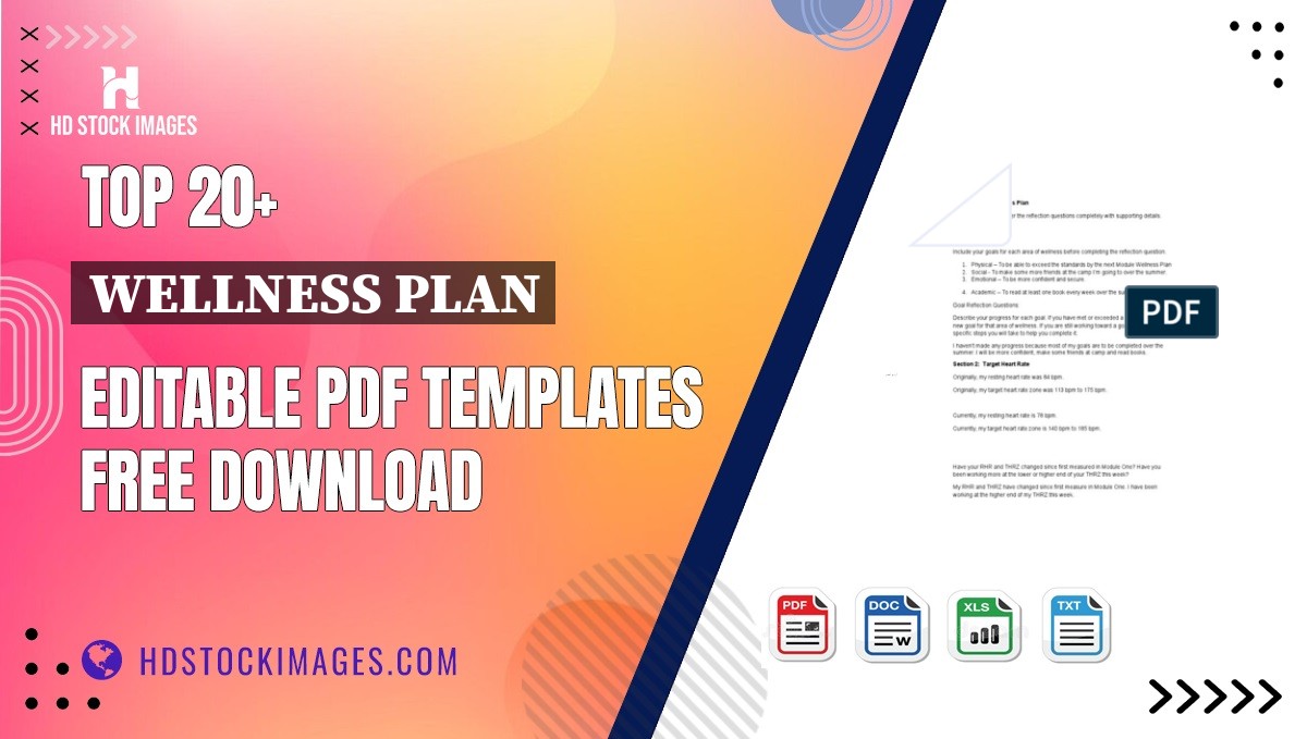 Top 20+ Wellness Plan Editable PDF Templates Free Download