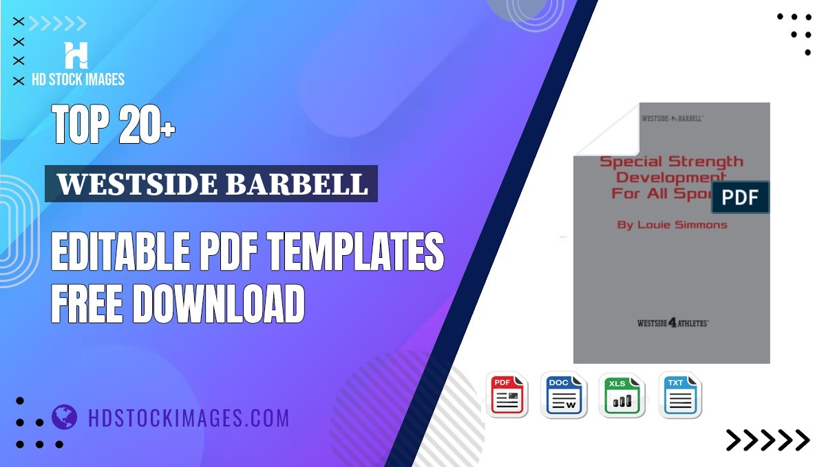 Top 20+ Westside Barbell Editable PDF Templates Free Download