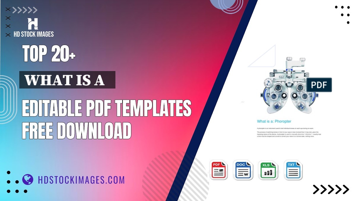 Top 20+ What Is A   Editable PDF Templates Free Download