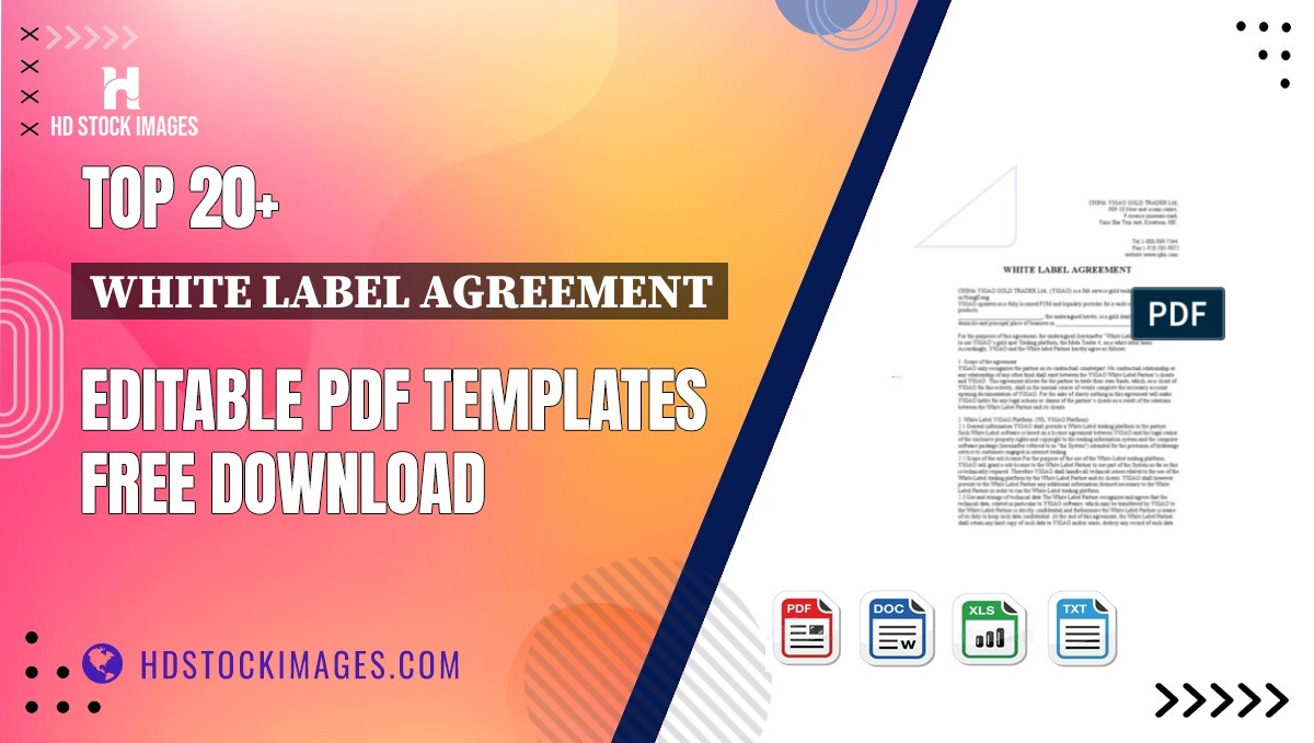 Top 20+ White Label Agreement Editable PDF Templates Free Download