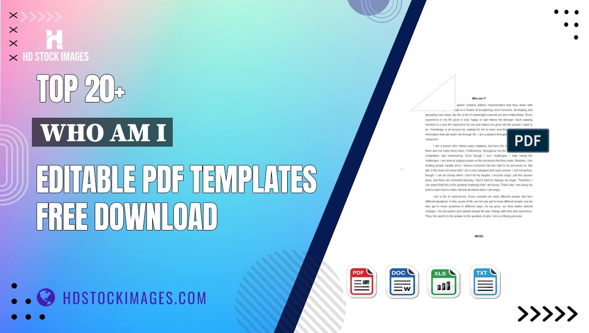 Top 20+ Who Am I Editable PDF Templates Free Download