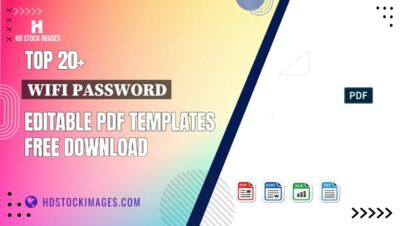 Top 20+ Wifi Password Editable PDF Templates Free Download