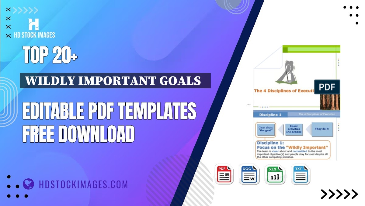 Top 20+ Wildly Important Goals   Editable PDF Templates Free Download