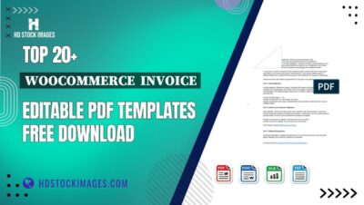 Top 20+ Woocommerce  Invoice Editable PDF Templates Free Download