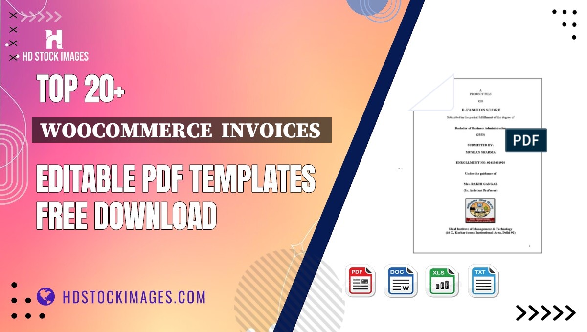 Top 20+ Woocommerce  Invoices  Editable PDF Templates Free Download