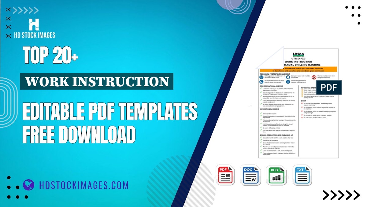 Top 20+ Work Instruction Editable PDF Templates Free Download