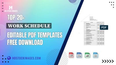 Top 20+ Work Schedule Editable PDF Templates Free Download