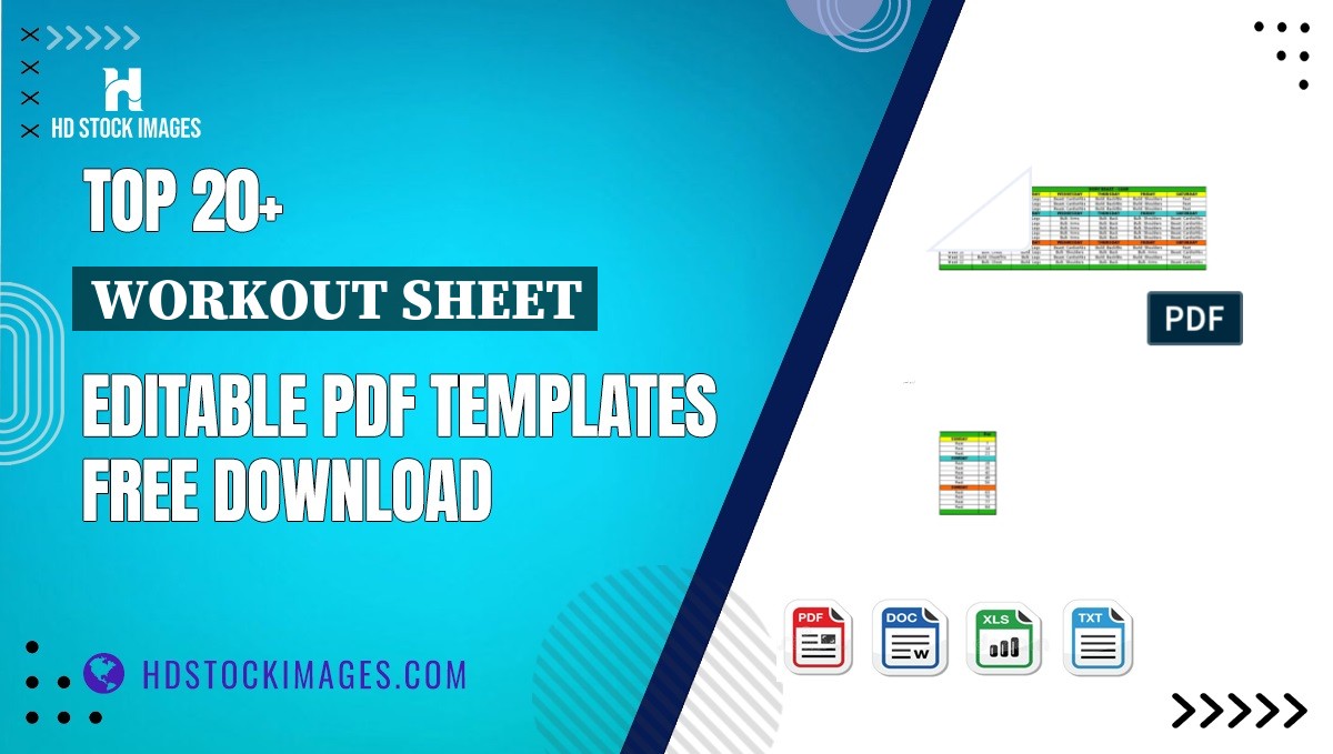 Top 20+ Workout Sheet Editable PDF Templates Free Download