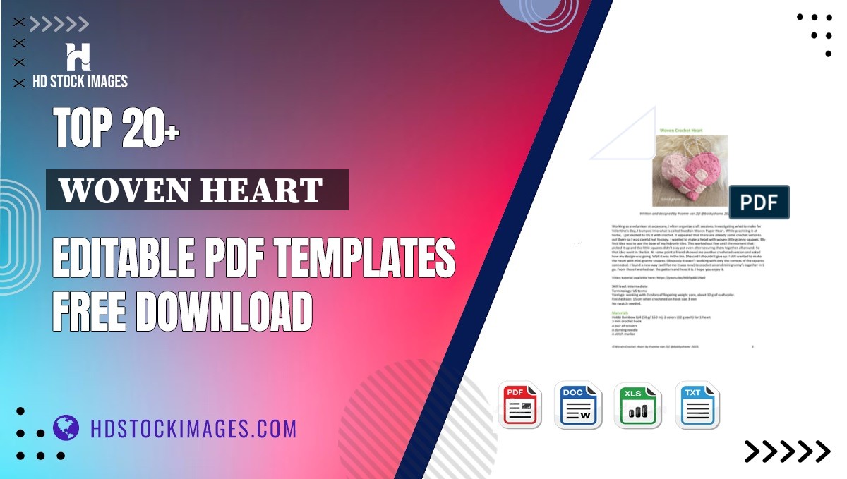Top 20+ Woven Heart   Editable PDF Templates Free Download