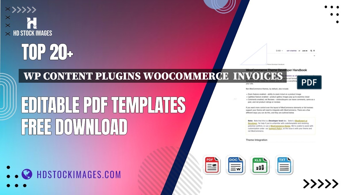 Top 20+ Wp Content Plugins Woocommerce  Invoices Editable PDF Templates Free Download