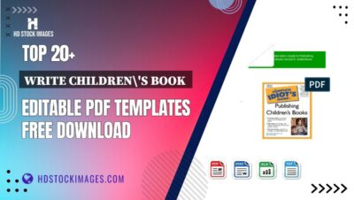 Top 20+ Write Children's Book  Editable PDF Templates Free Download