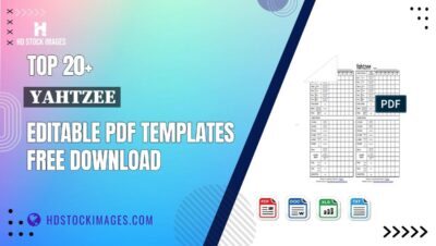 Top 20+ Yahtzee Editable PDF Templates Free Download