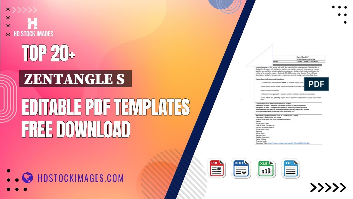 Top 20+ Zentangle S  Editable PDF Templates Free Download