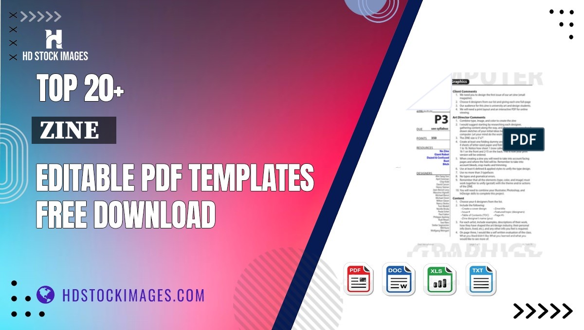 Top 20+ Zine   Editable PDF Templates Free Download