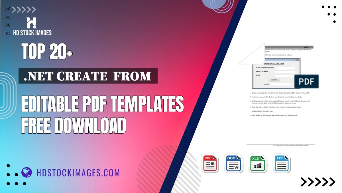 Top 20+ .net Create  From  Editable PDF Templates Free Download