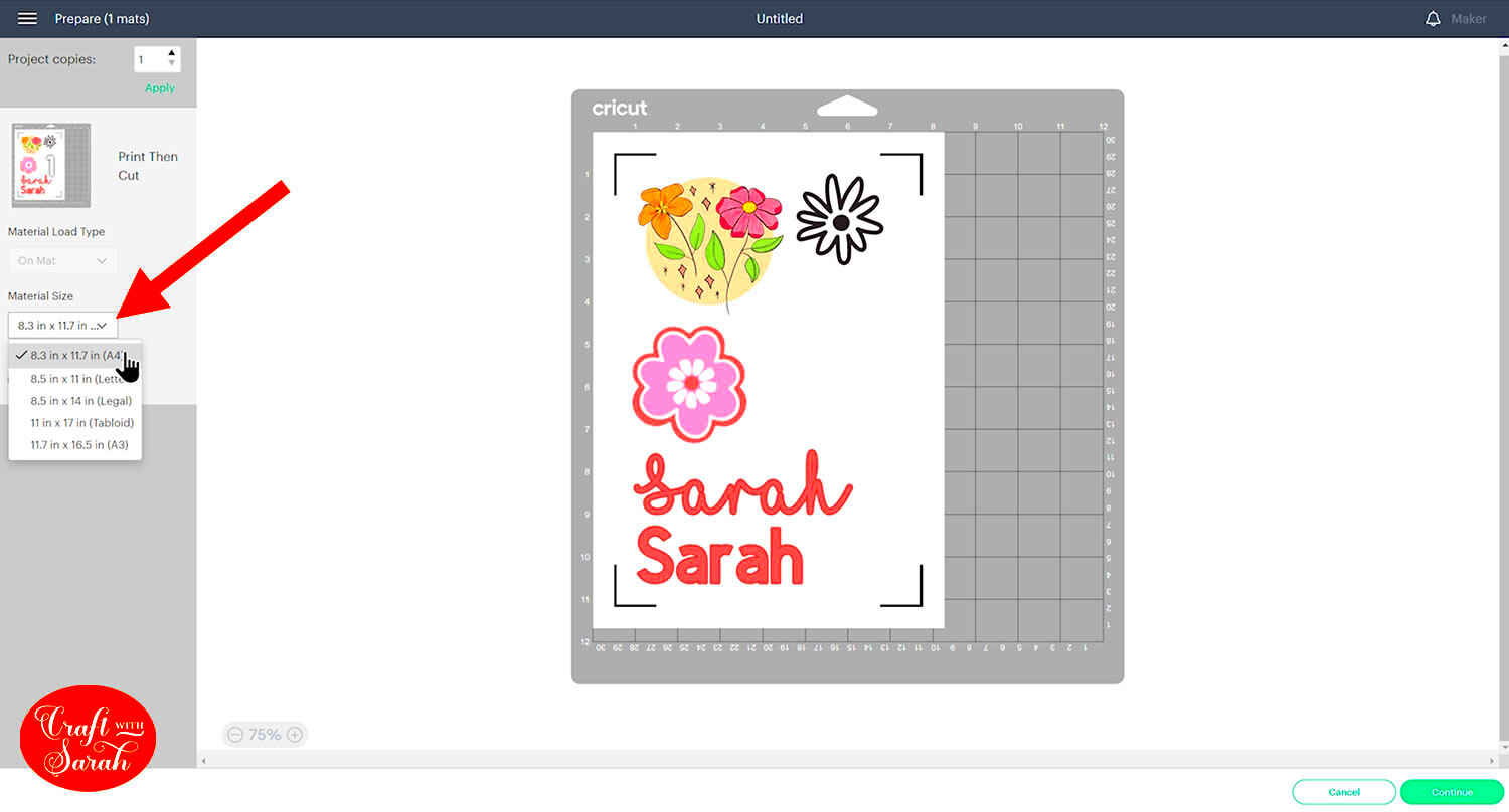 How to Print and Cut on a Cricut  Craft with Sarah