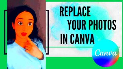 how to replace the image in canva