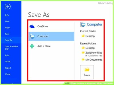 How to Save a Microsoft Word Document with Pictures  wikiHow