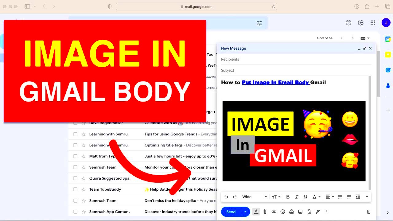 How to Put Image In Email Body  Gmail  YouTube